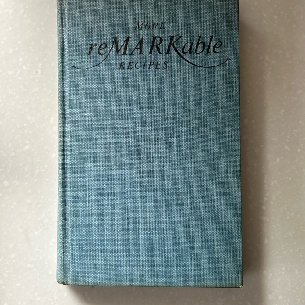Blue Hardcover Recipe Book